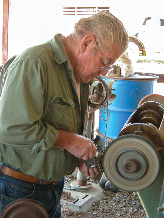 Al polishing Borchardt receiver serial number 38.